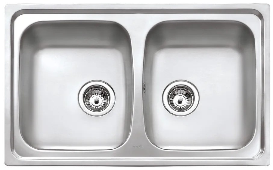 Νεροχύτης Inox TEKA 2 Γούρνες  για Ένθετη Τοποθέτηση 79x50cm STARBRIGHT 80 EASY 115050003