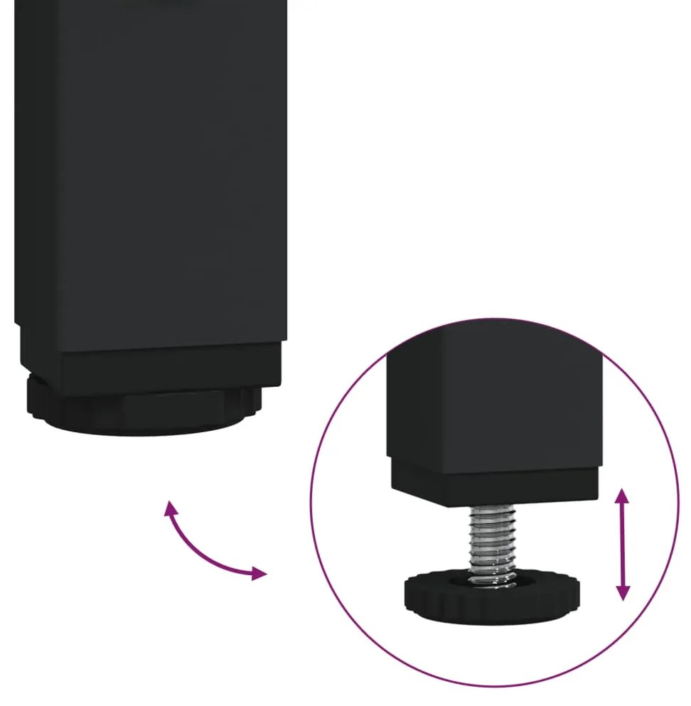vidaXL Βιβλιοθήκη Καφέ Δρυς 80x30x145,5 εκ. Επεξεργ. Ξύλο / Σίδηρος
