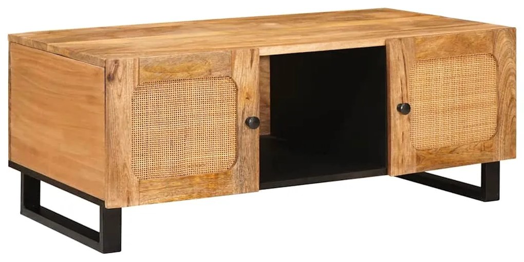 vidaXL Τραπεζάκι σαλονιού Φυσικό 100 x 54 x 40 εκ Στερεό ξύλο μάνγκο