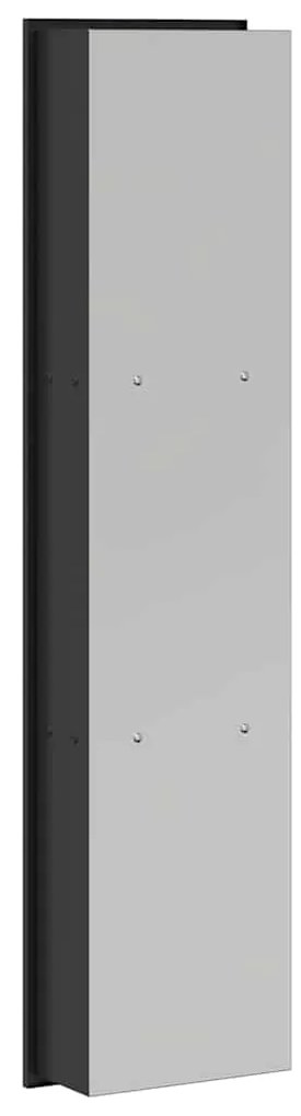 vidaXL Νίτσα Μπάνιου Μαύρο 90 x 20 x 9.5 εκ Ανοξείδωτο ατσάλι