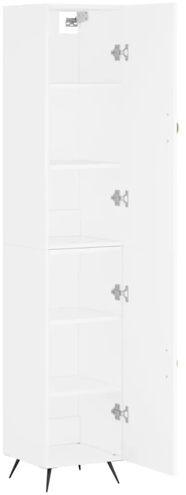 vidaXL Ντουλάπι Λευκό 34,5 x 34 x 180 εκ. από Επεξεργασμένο Ξύλο