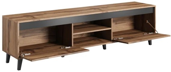 TV stand NORD II votan oak/antracyt/black