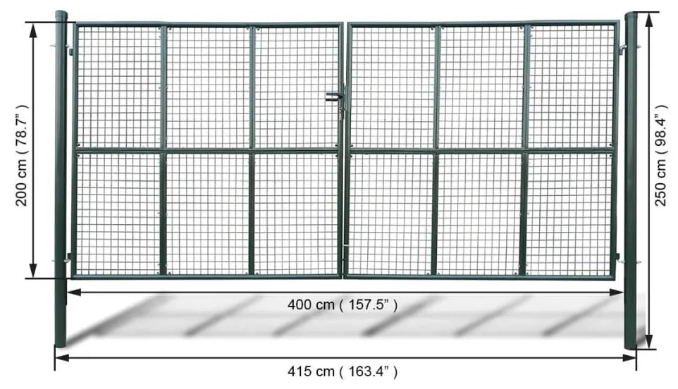 vidaXL Καγκελόπορτα 415 x 250 εκ. / 400 x 200 εκ.