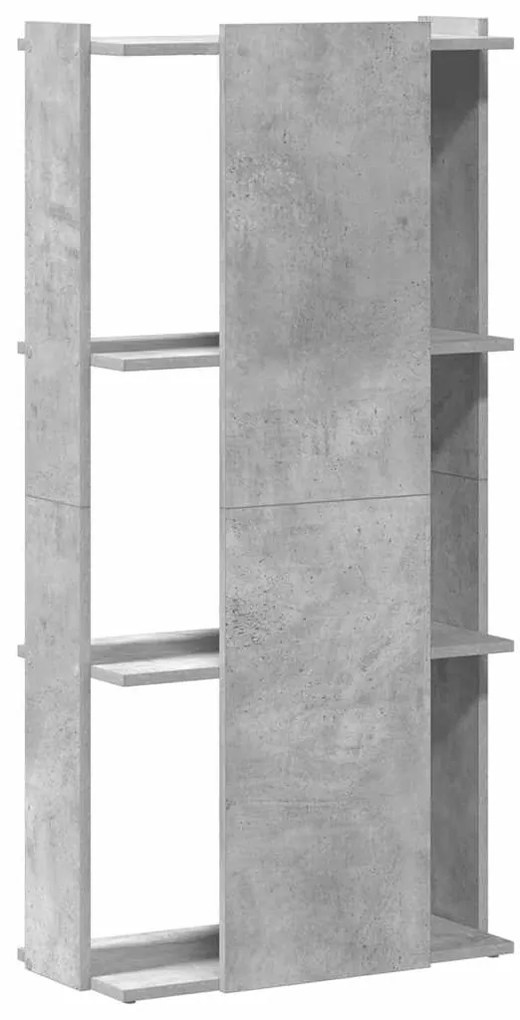vidaXL Βιβλιοθήκη 3 επιπέδων Μπετόν Γκρι 60x30x120 cm Ξύλινη κατασκευή