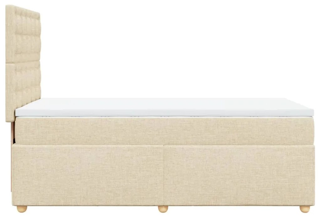 ΚΡΕΒΑΤΙ BOXSPRING ΜΕ ΣΤΡΩΜΑ ΚΡΕΜ 90X200 ΕΚ.ΥΦΑΣΜΑΤΙΝΟ 3293482