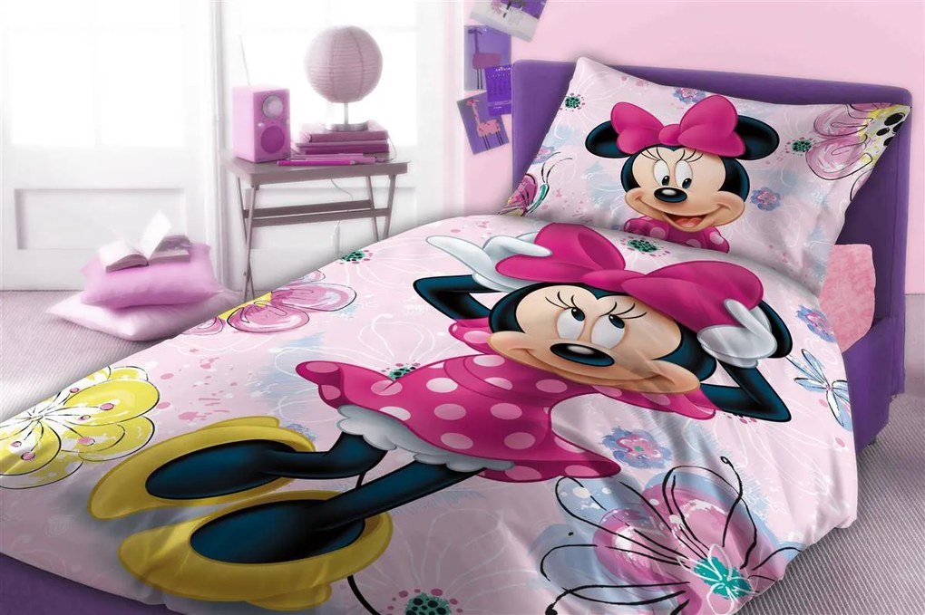 Σεντόνια Σετ 2 τεμ Disney Home Minnie 852 160X240 Pink 100% Cotton - Disney Home