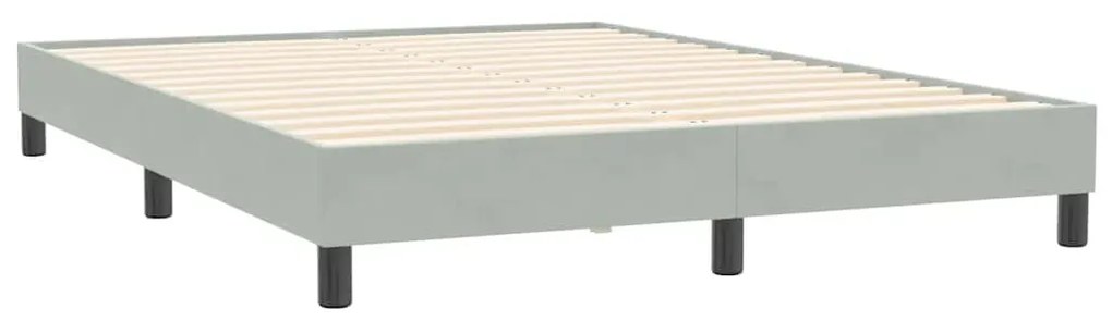 ΚΡΕΒΑΤΙ BOXSPRING ΜΕ ΣΤΡΩΜΑ ΑΝΟΙΧΤΟ ΓΚΡΙ 140X210 ΕΚ. ΒΕΛΟΥΔΙΝΟ 3317169