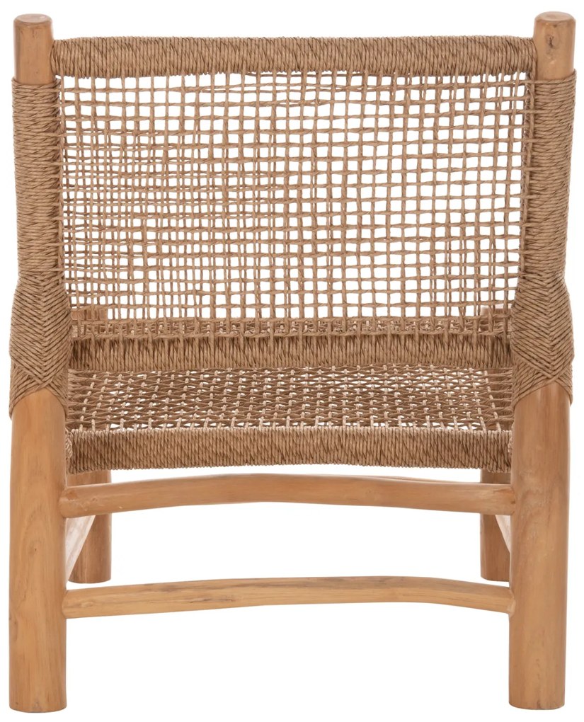 ΚΑΡΕΚΛΑ LONDER HM5986 ΞΥΛΟ TEAK ΣΕ ΦΥΣΙΚΟ ΚΑΙ ΣΥΝΘΕΤΙΚΟ RATTAN 63x77x77Υεκ. - 0610412 - HM5986