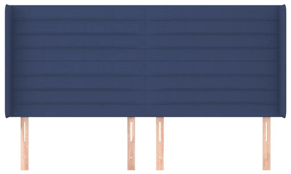 Κεφαλάρι με Πτερύγια Μπλε 163x16x118/128 εκ. Υφασμάτινο - Μπλε