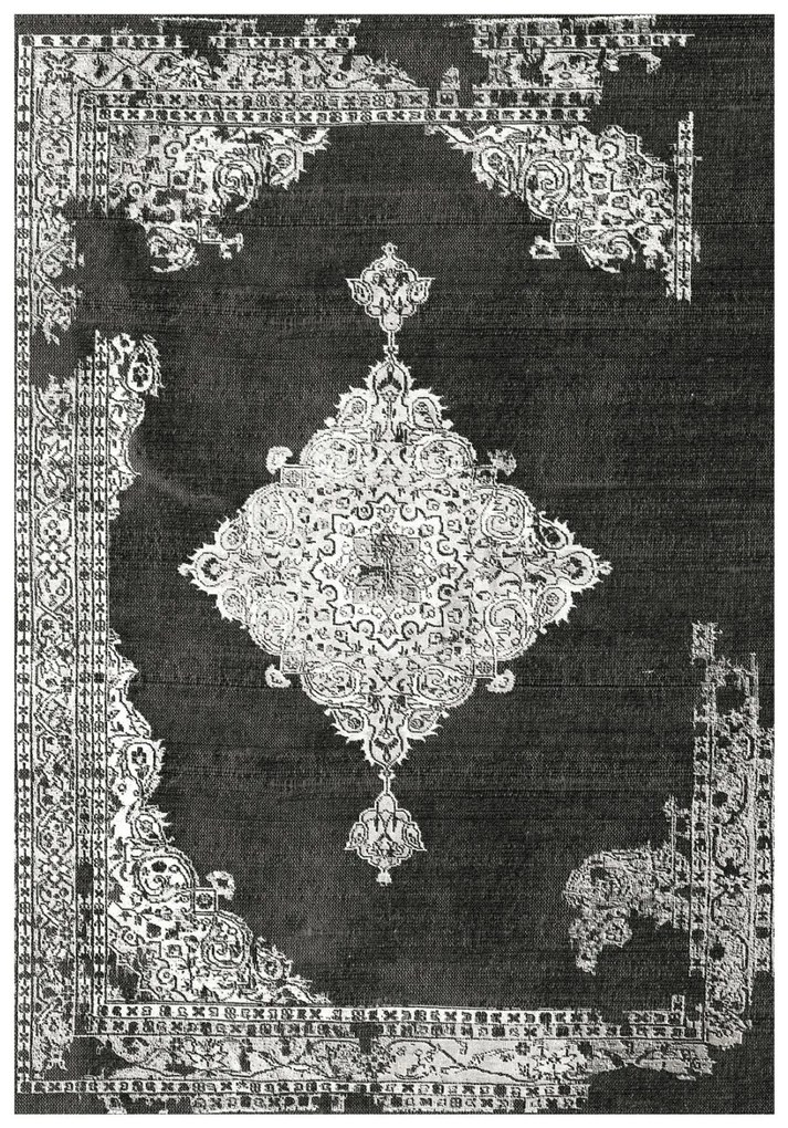 Χαλί Σαλονιού Vintage Με Κρόσια Josiane Γκρι 160x230 Εκ.