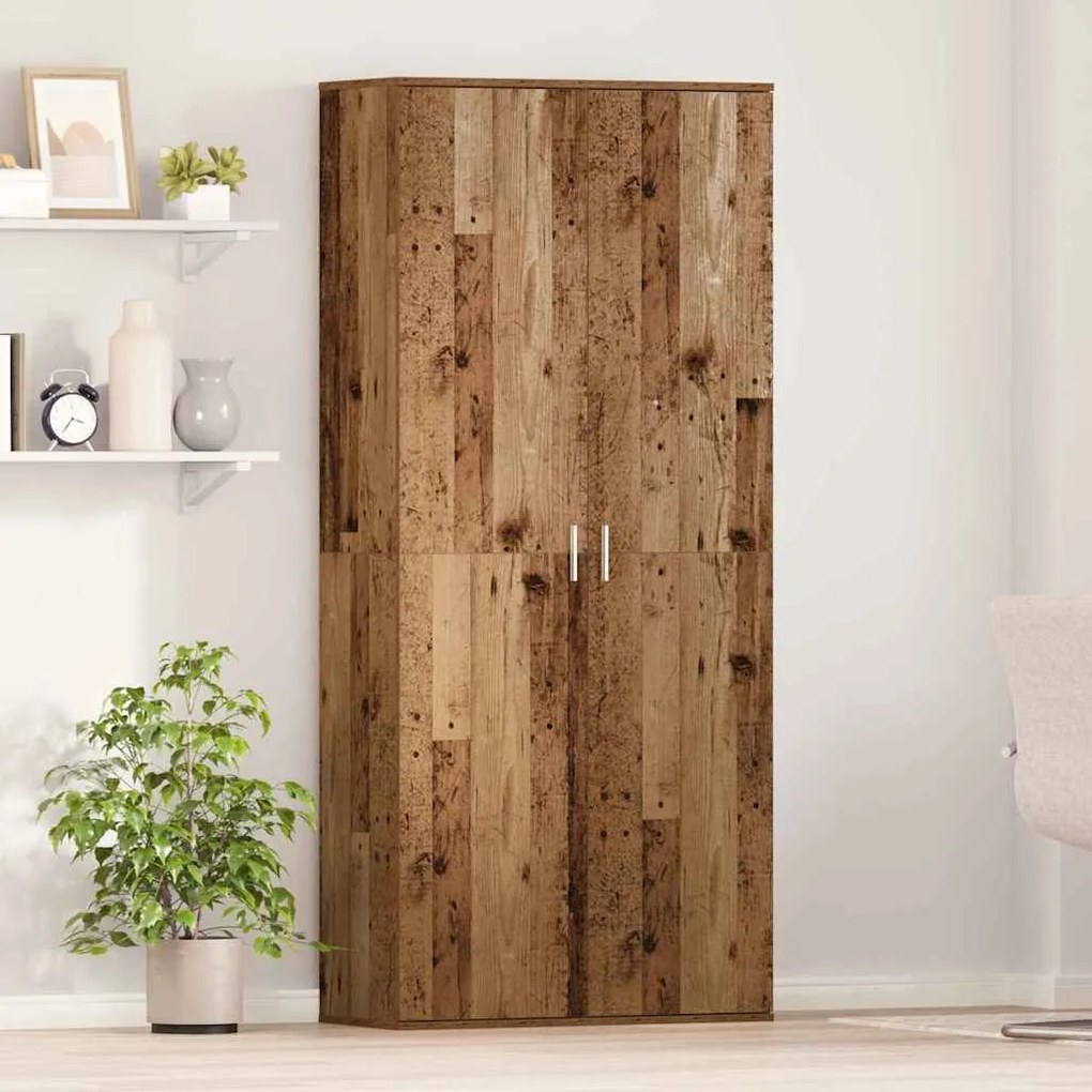 vidaXL Ψηλή Ντουλάπα Παλιό Ξύλο 80 x 35 x 180 εκ Επεξεργασμένο ξύλο