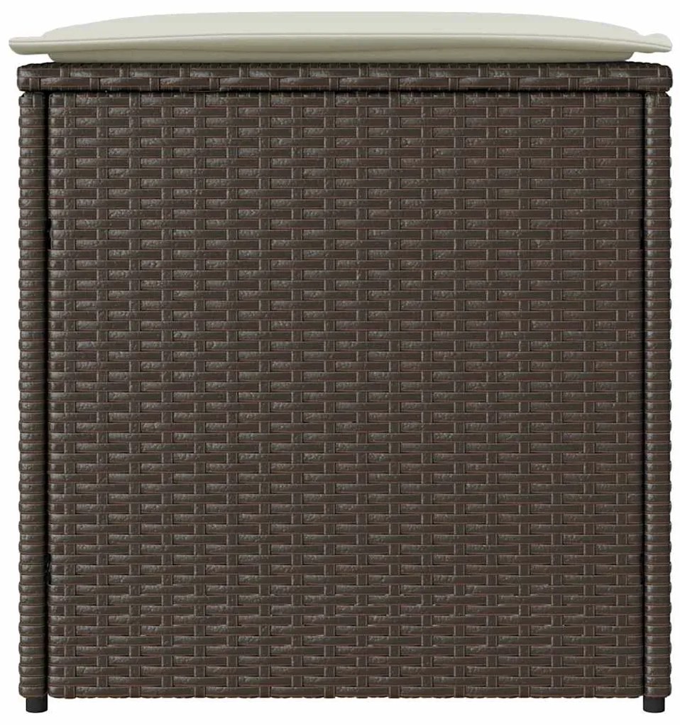 vidaXL Κουτί Μαξιλαριών Καφέ 50 x 50 x 50 cm συνθετικό ρατάν