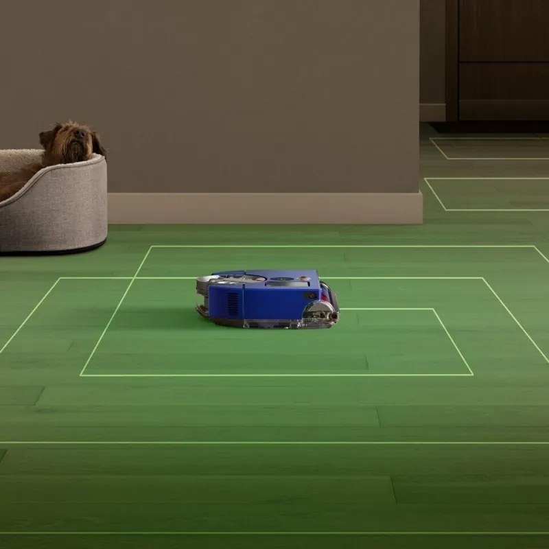 Ηλεκτρική σκούπα Dyson 360, 65 AW, 22000 Pa, 110000 rpm, 4 λειτουργίες, 360° οπτική πλοήγηση, Hyperdymium, Χαμηλό προφίλ, Μπλε/Νικελί