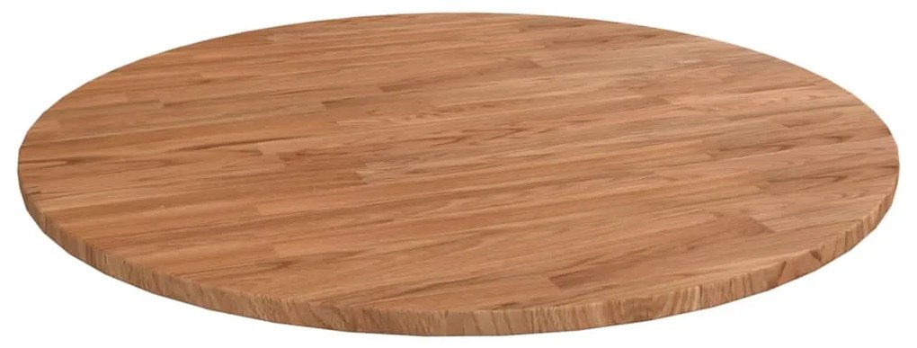 vidaXL Επιφάνεια Τραπεζιού Στρογγυλή Αν. Καφέ Ø80x1,5 εκ. Ξύλο Δρυς