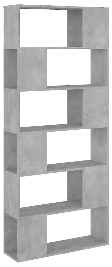 Βιβλιοθήκη/Διαχωρισ. Χώρου Γκρι Σκυρ. 80x24x186 εκ. Επεξ. Ξύλο 809156