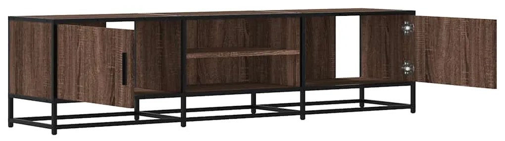 vidaXL Έπιπλο Τηλεόρασης Καφέ Δρυς 160x35x41 εκ Επεξ. Ξύλο/Μέταλλο