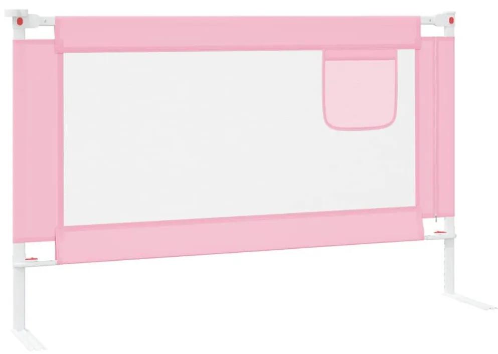 Μπάρα Κρεβατιού Προστατευτική Ροζ 120 x 25 εκ. Υφασμάτινη - Ροζ