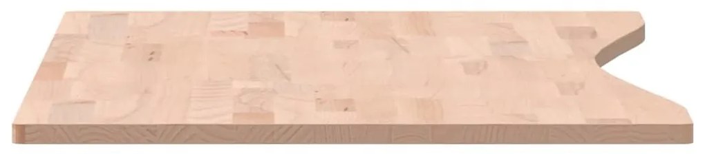 Επιφάνεια Εργασίας 100x(45-50)x1,5 εκ. από Μασίφ Ξύλο Οξιάς - Καφέ