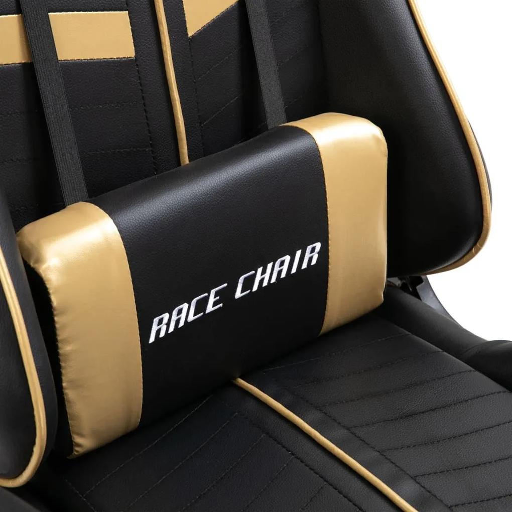 Καρέκλα Gaming Χρυσή από Συνθετικό Δέρμα - Χρυσό