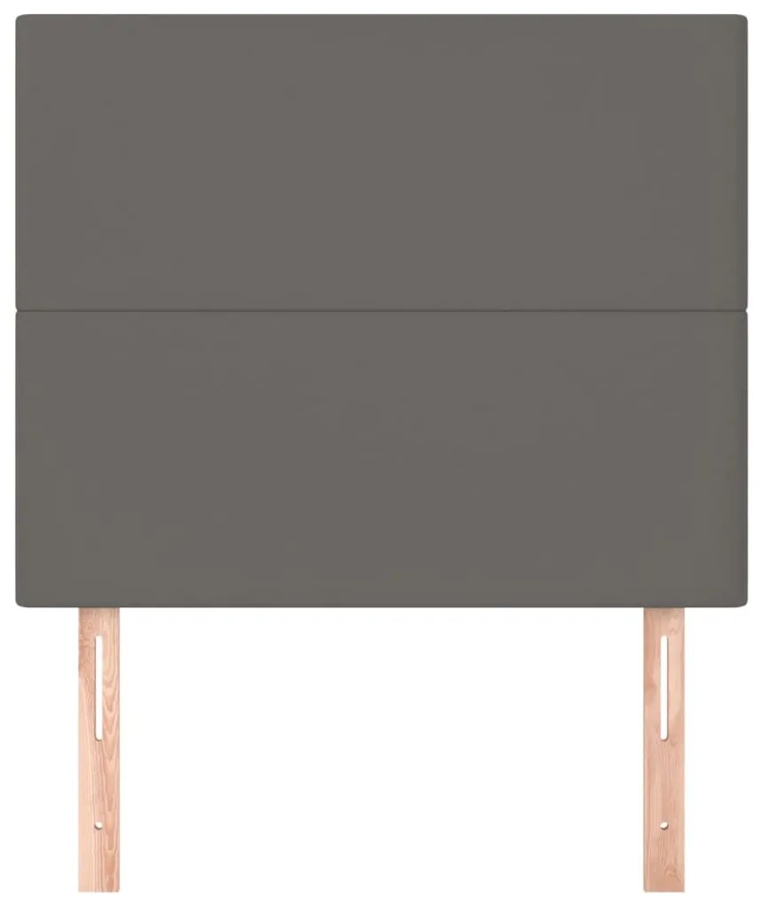vidaXL Κεφαλάρι Κρεβατιού Γκρι 100x5x118/128 εκ. από Συνθετικό Δέρμα