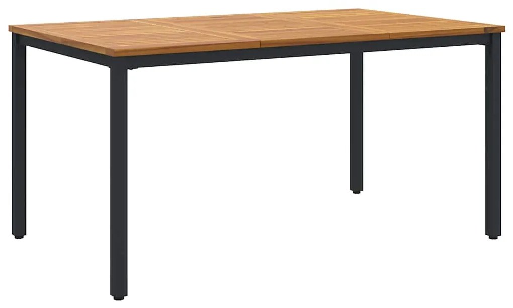 vidaXL Σέτ φαγητού για κήπο 5 pcs Μαύρο και καφέ 150 x 90 x 75 cm