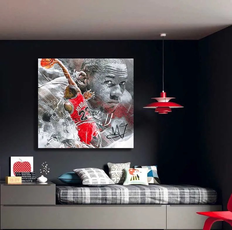 Πίνακας σε καμβά NBA Michael Jordan KNV670 65cm x 65cm