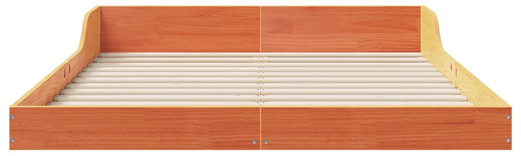 vidaXL Σκελετός Κρεβατιού Καφέ κεριού 120 x 200 cm Μασίφ ξύλο πεύκου