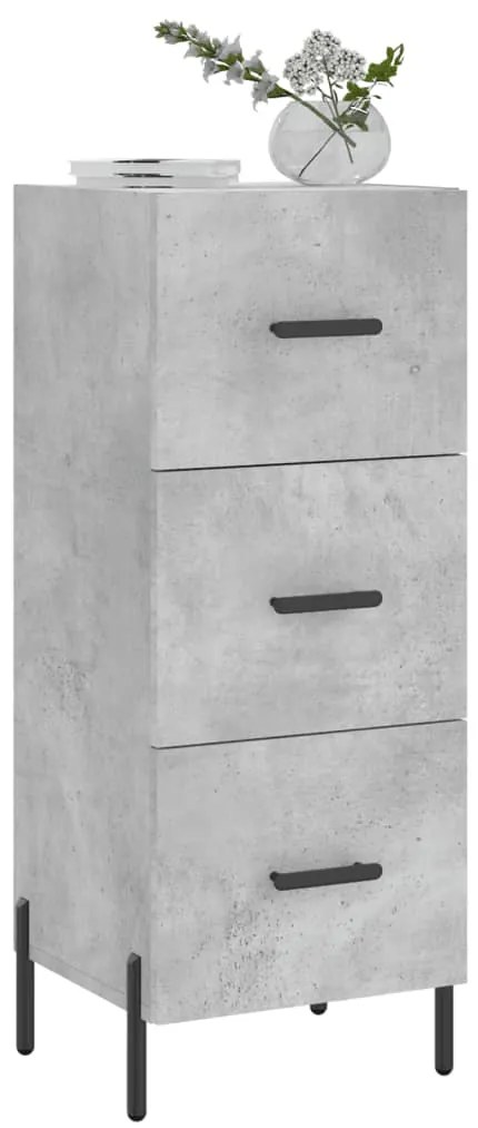 vidaXL Ντουλάπι Γκρι Σκυροδέματος 34,5x34x90 εκ. Επεξεργασμένο Ξύλο