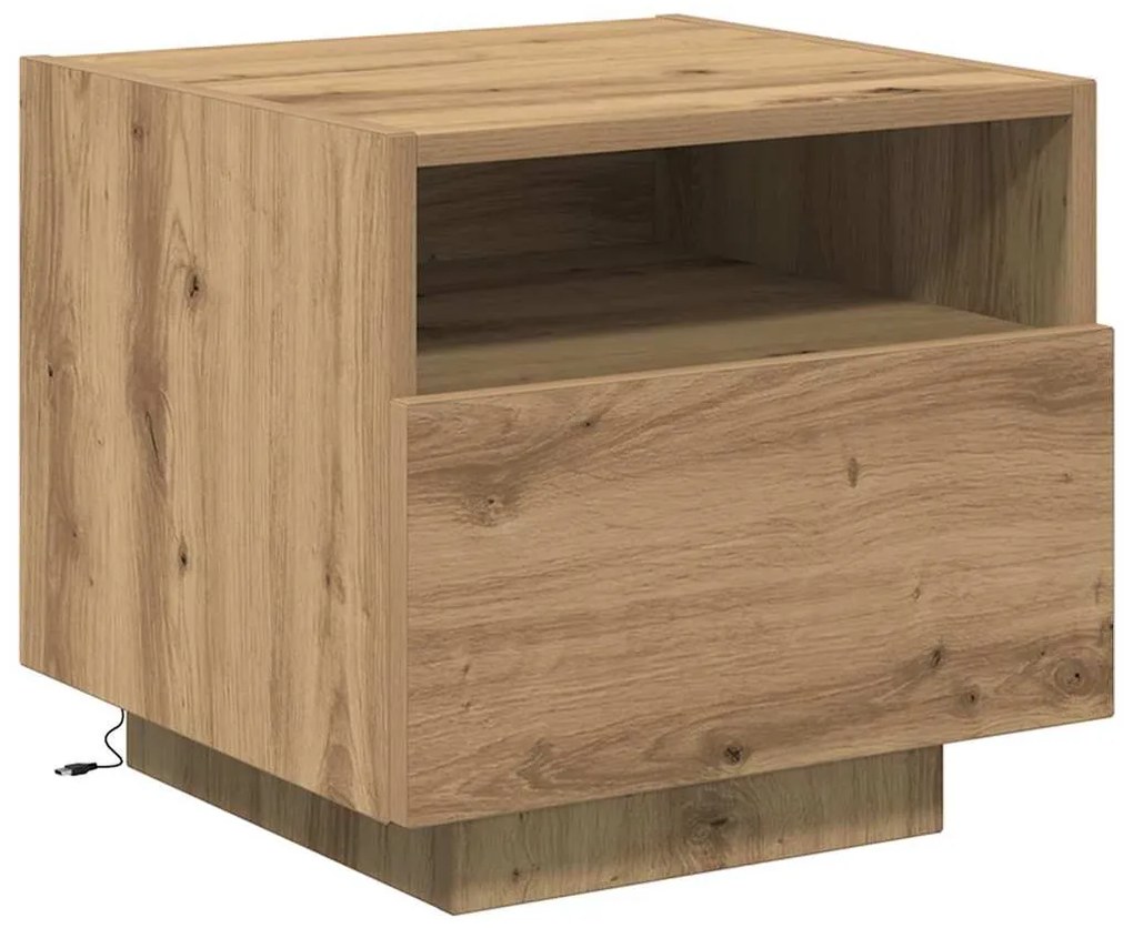 vidaXL Κομοδίνο artisan δρυς 40 x 39 x 37 εκ Επεξεργασμένο ξύλο