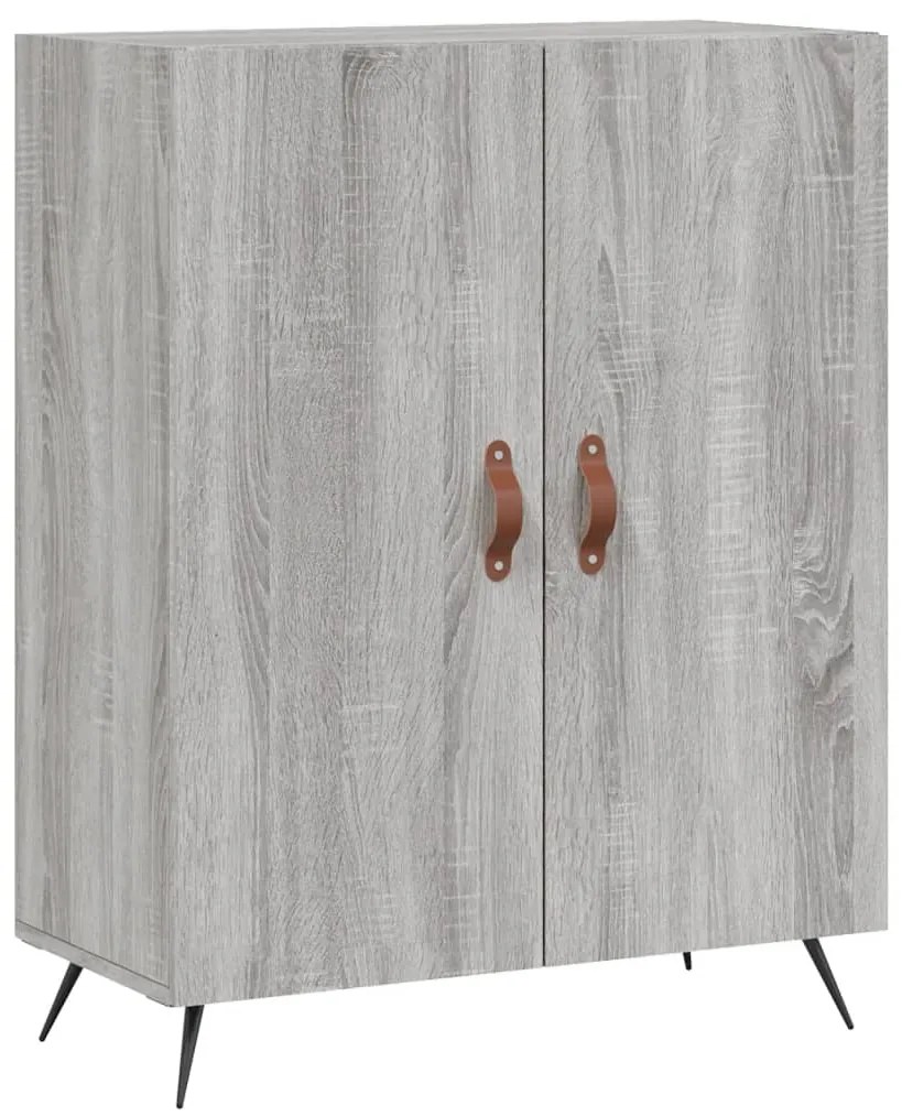 vidaXL Ντουλάπι Γκρι Sonoma 69,5 x 34 x 180 εκ. Επεξεργασμένο Ξύλο