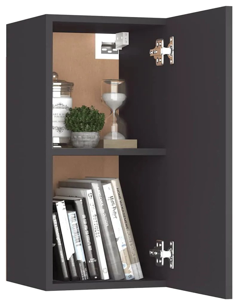 vidaXL Έπιπλα Τηλεόρασης 2 τεμ. Γκρι 30,5 x 30 x 60 εκ. Επεξ. Ξύλο