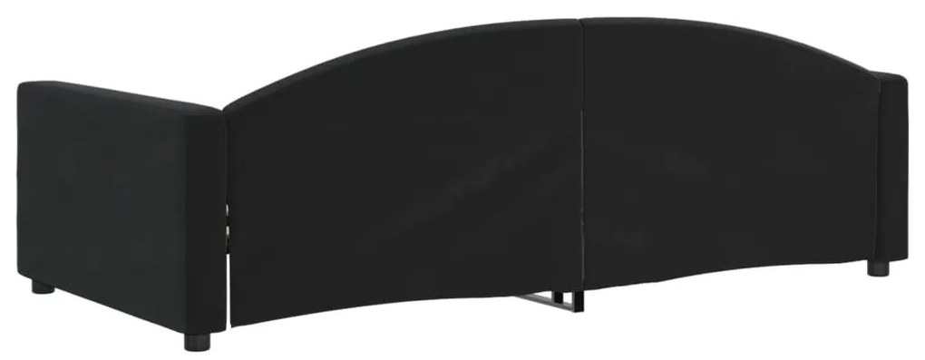 vidaXL Καναπές Κρεβάτι Μαύρος 100 x 200 εκ. Βελούδινος
