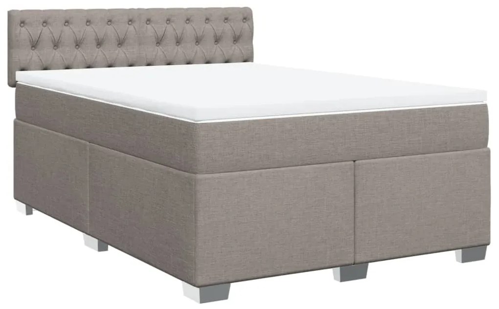 ΚΡΕΒΑΤΙ BOXSPRING ΜΕ ΣΤΡΩΜΑ TAUPE 140X200 ΕΚ. ΥΦΑΣΜΑΤΙΝΟ 3288222