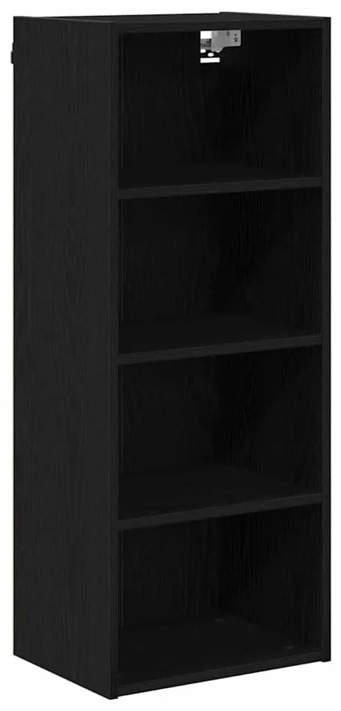 vidaXL Κρεμαστό ντουλάπι με αποθήκευση Μαύρη Οξυά 40 x 29,5 x 100 εκ.