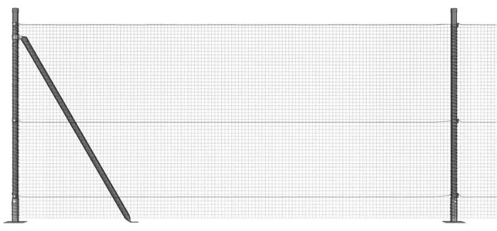 vidaXL Στύλος Περιφράξεων Γκρι 25 x 1 μ (16 x 16 mm δίχτυ) Ατσάλι