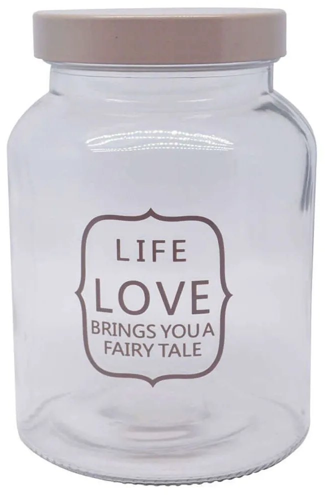 Βάζο Αποθήκευσης 819997 1000ml Clear Ankor Metal, Glass