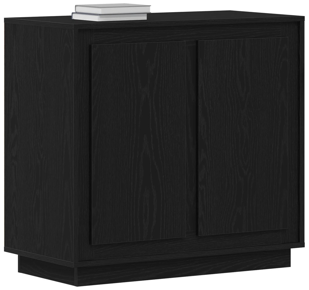 vidaXL Σιρτάρι Μαύρο Δρυς 80x34x75 εκ Επεξεργασμένο Ξύλο