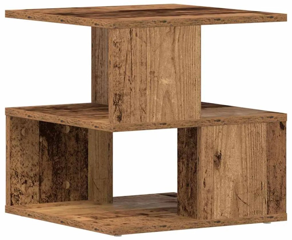 vidaXL Τραπεζάκι Πλευράς Παλαιό ξύλο 40 x 40 x 40 cm
