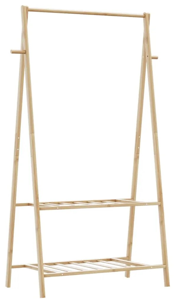 vidaXL Κρεμάστρα Ρούχων με Ράφια 96x45,5x150,5 εκ. Μπαμπού