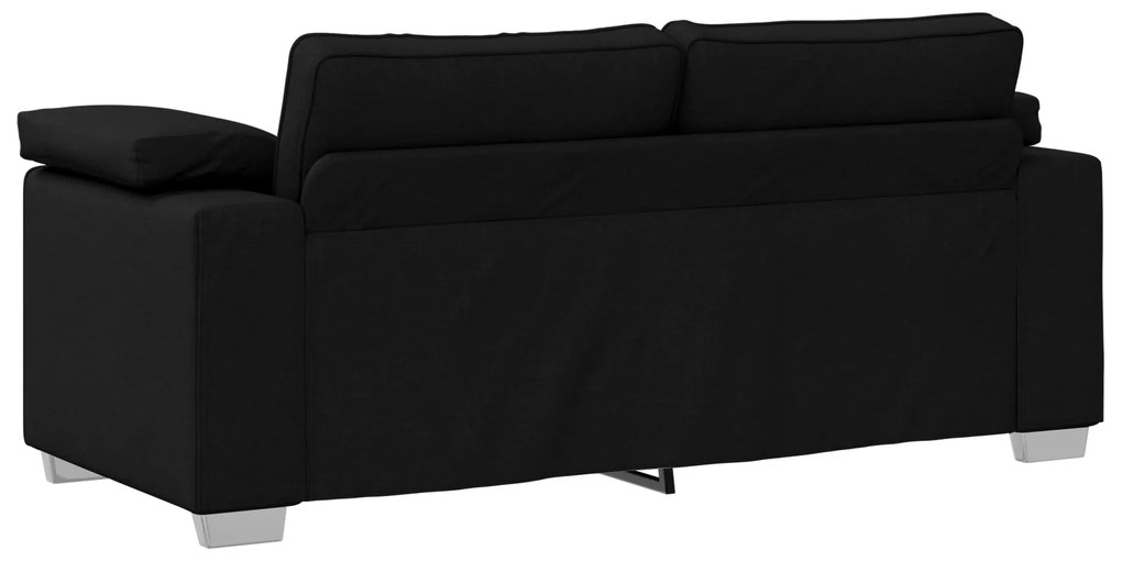 vidaXL Μαύρος Καναπές Loveseat 140 εκ Υφασμάτινος
