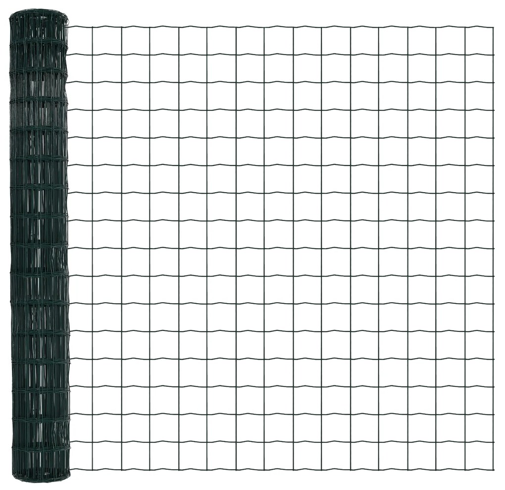vidaXL Euro Fence με 13 Πρόσθετους Πόλους 1.2x25 μ Γαλβανισμένο Χάλυβα