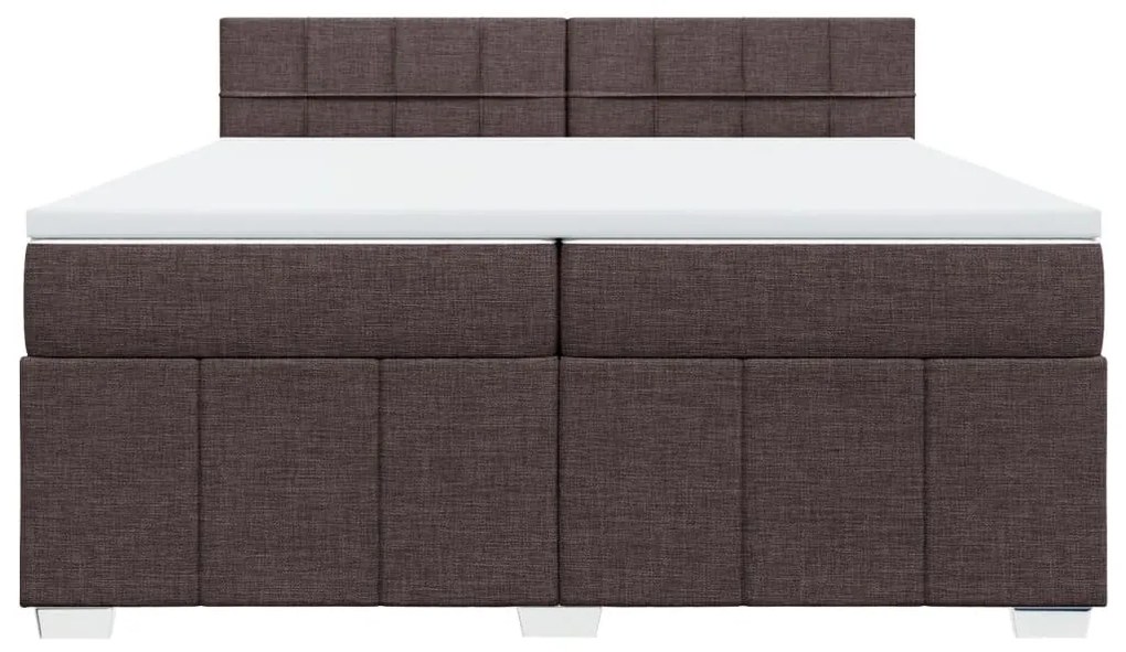 ΚΡΕΒΑΤΙ BOXSPRING ΜΕ ΣΤΡΩΜΑ ΣΚΟΥΡΟ ΚΑΦΕ 200X200 ΕΚ. ΥΦΑΣΜΑΤΙΝΟ 3287178