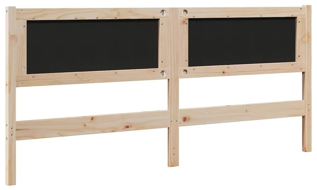 vidaXL Ταπετσαρισμένο κεφαλάρι Καφέ 180 cm Στερεά ξυλεία πεύκου