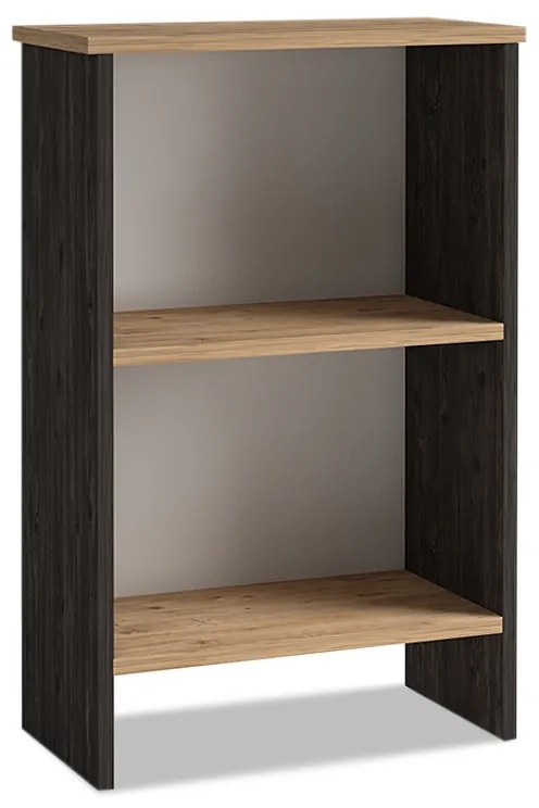 Βιβλιοθήκη μελαμίνης Flora Megapap χρώμα industrial grey - oak 52x25x80εκ. - GP022-0074,1