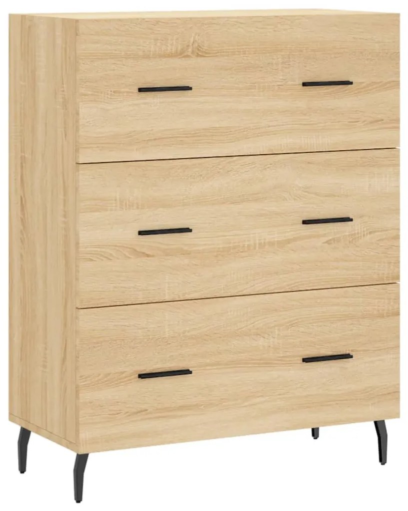vidaXL Ντουλάπι Sonoma δρυς 69,5 x 34 x 180 εκ. από Επεξεργασμένο Ξύλο