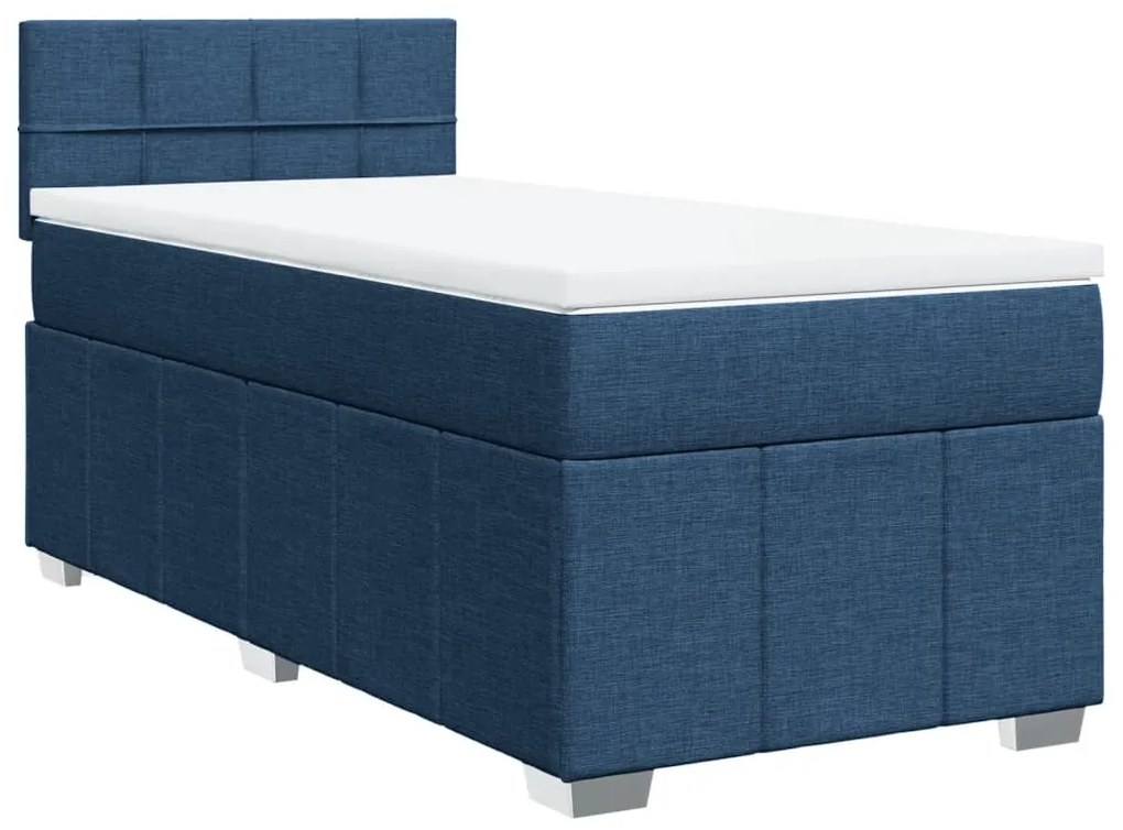 ΚΡΕΒΑΤΙ BOXSPRING ΜΕ ΣΤΡΩΜΑ ΜΠΛΕ 100 X 200 ΕΚ. ΥΦΑΣΜΑΤΙΝΟ 3286985