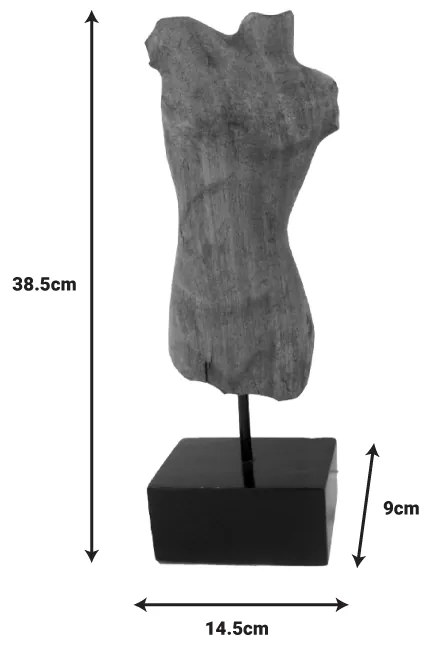 ΕΠΙΤΡΑΠΕΖΙΟ ΔΙΑΚΟΣΜΗΤΙΚΟ BODY INART ΦΥΣΙΟ ΜΑΝΓΚΟ ΞΥΛΟ-ΜΕΤΑΛΛΟ 14.5X9X38.5ΕΚ