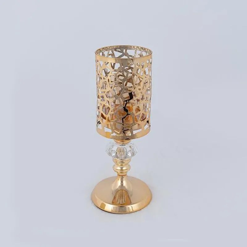 Κηροπήγιο Ρεσώ Μεταλλικό 752-24088 10x27cm Gold Estheti Home Μέταλλο