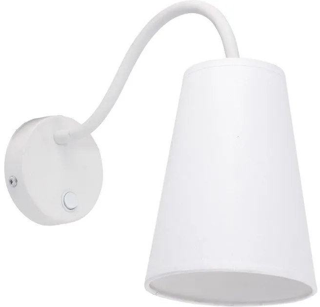 Απλίκα Φωτιστικό Τοίχου Wire ύφασμα 3 χρώματα TK Lighting-2445-Λευκό 2445