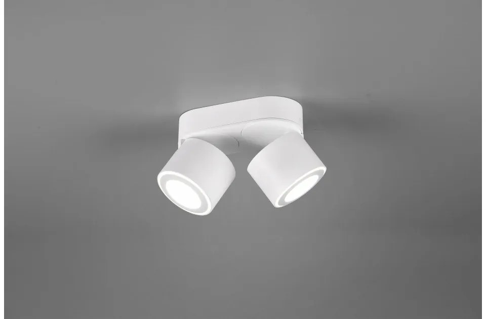 Σποτ Οροφής Χωνευτό/Επιφανειακό 2xLED 5W Κινητό Διπλή Πηγή Taurus Trio Lighting-652910231-Λευκό 652910231